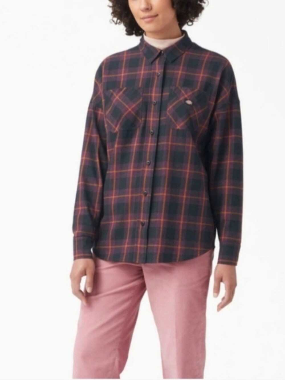 Dickies Women's Bakerhill L/S Flannel Shirt SZ L